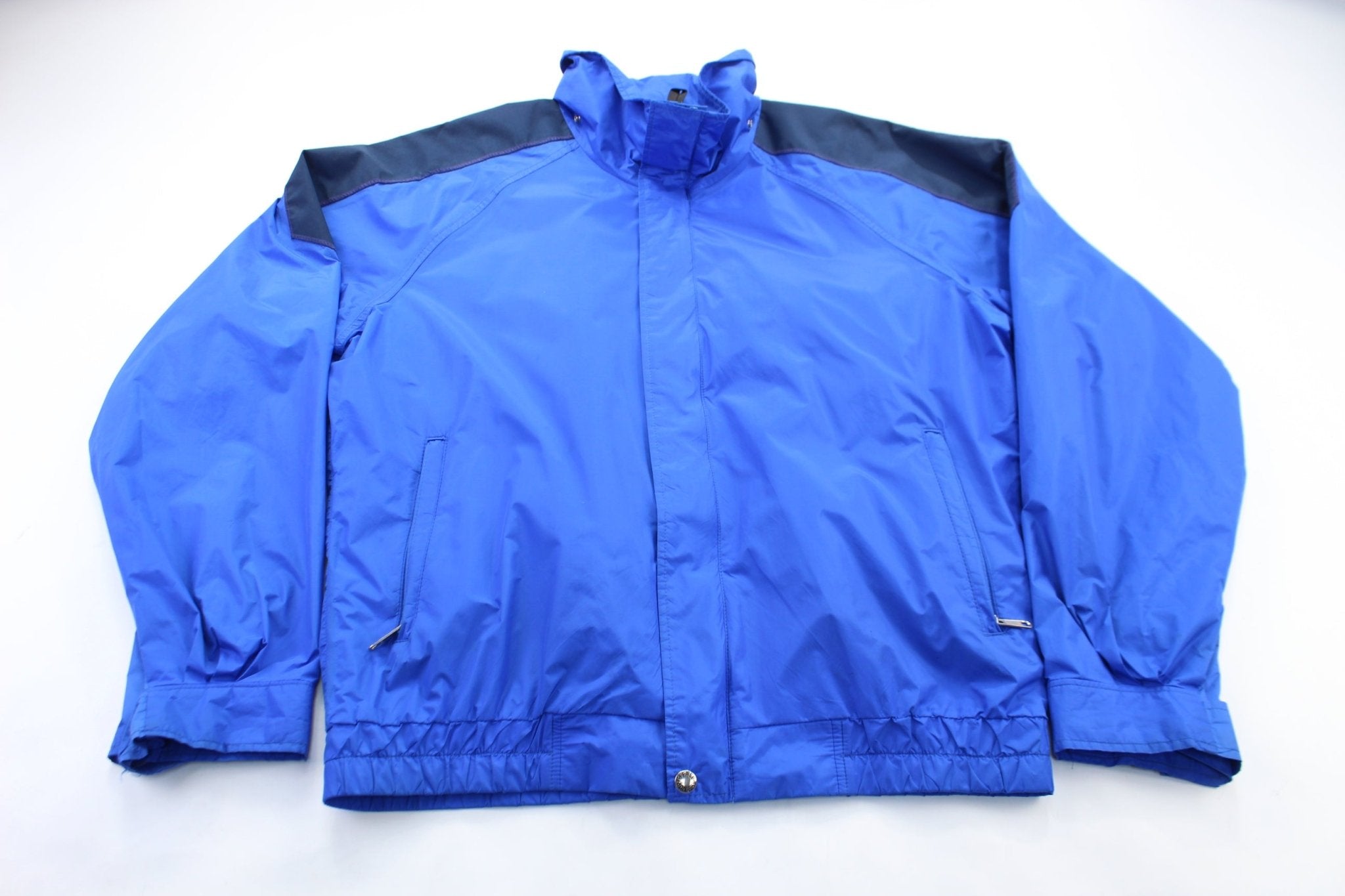 The North Face Extreme Embroidered Logo Blue Zip Up Jacket - ThriftedThreads.com