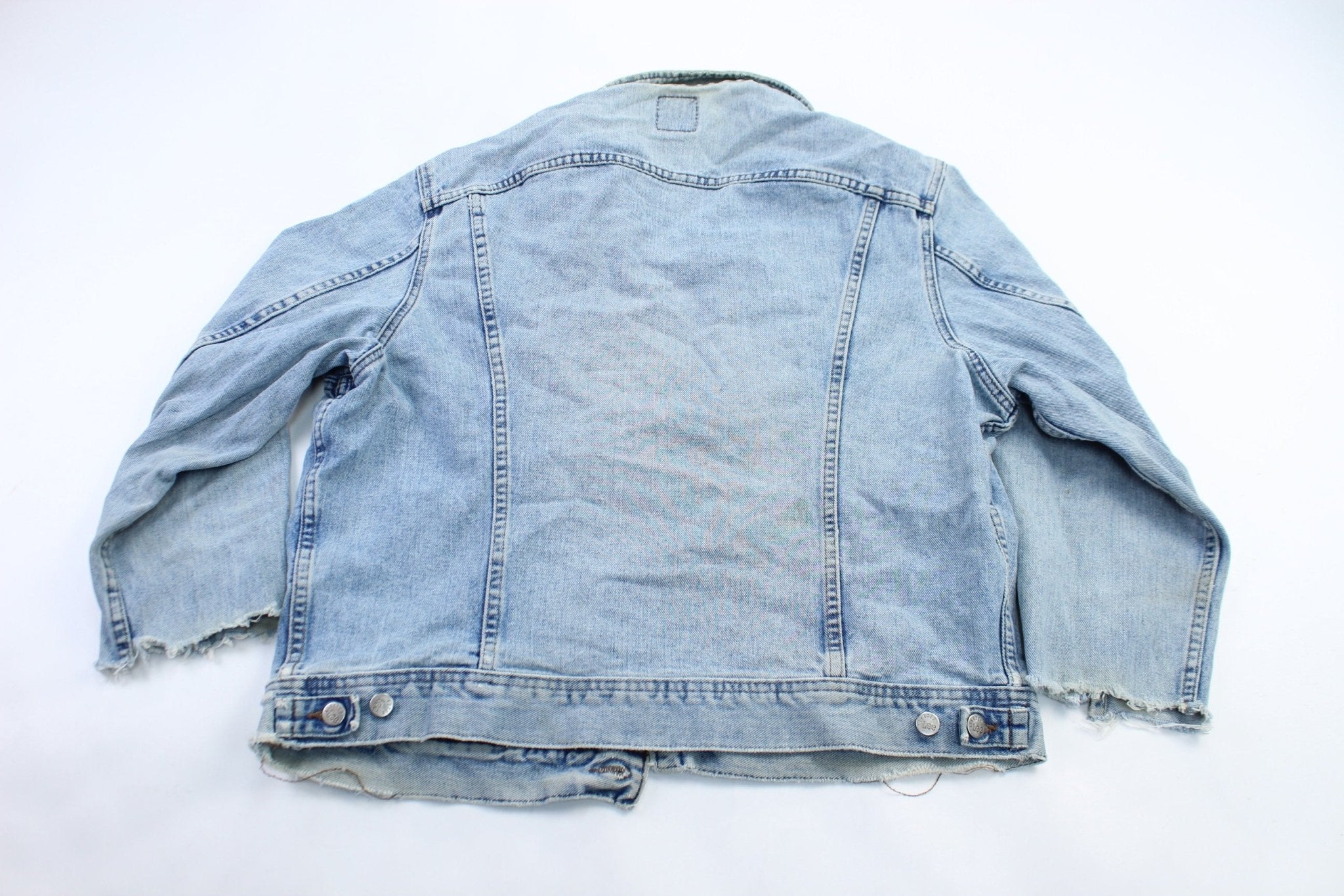 Thrashed Lee Light Wash Denim Jacket - ThriftedThreads.com