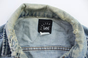 Thrashed Lee Light Wash Denim Jacket - ThriftedThreads.com