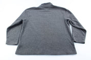 Tommy Hilfiger Embroidered Logo Grey Fleece Pullover Jacket - ThriftedThreads.com