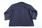 Tommy Hilfiger Embroidered Logo Navy Blue Zip Up Jacket - ThriftedThreads.com