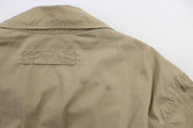 Tommy Hilfiger Embroidered Logo Tan Zip Up Jacket - ThriftedThreads.com