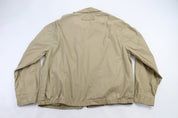 Tommy Hilfiger Embroidered Logo Tan Zip Up Jacket - ThriftedThreads.com