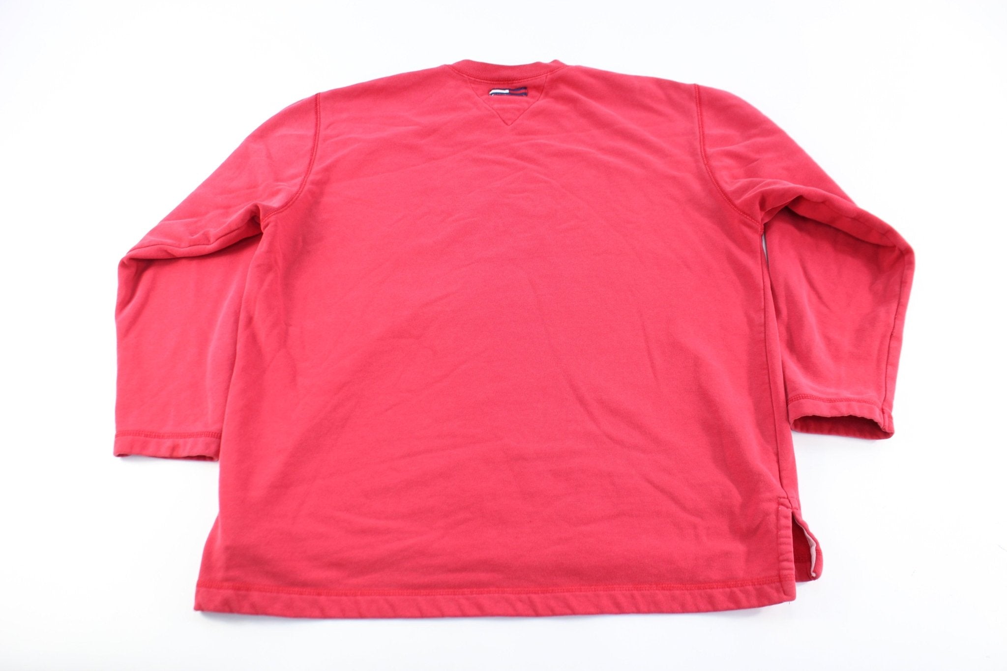 Tommy Hilfiger Embroidered Red Sweatshirt - ThriftedThreads.com
