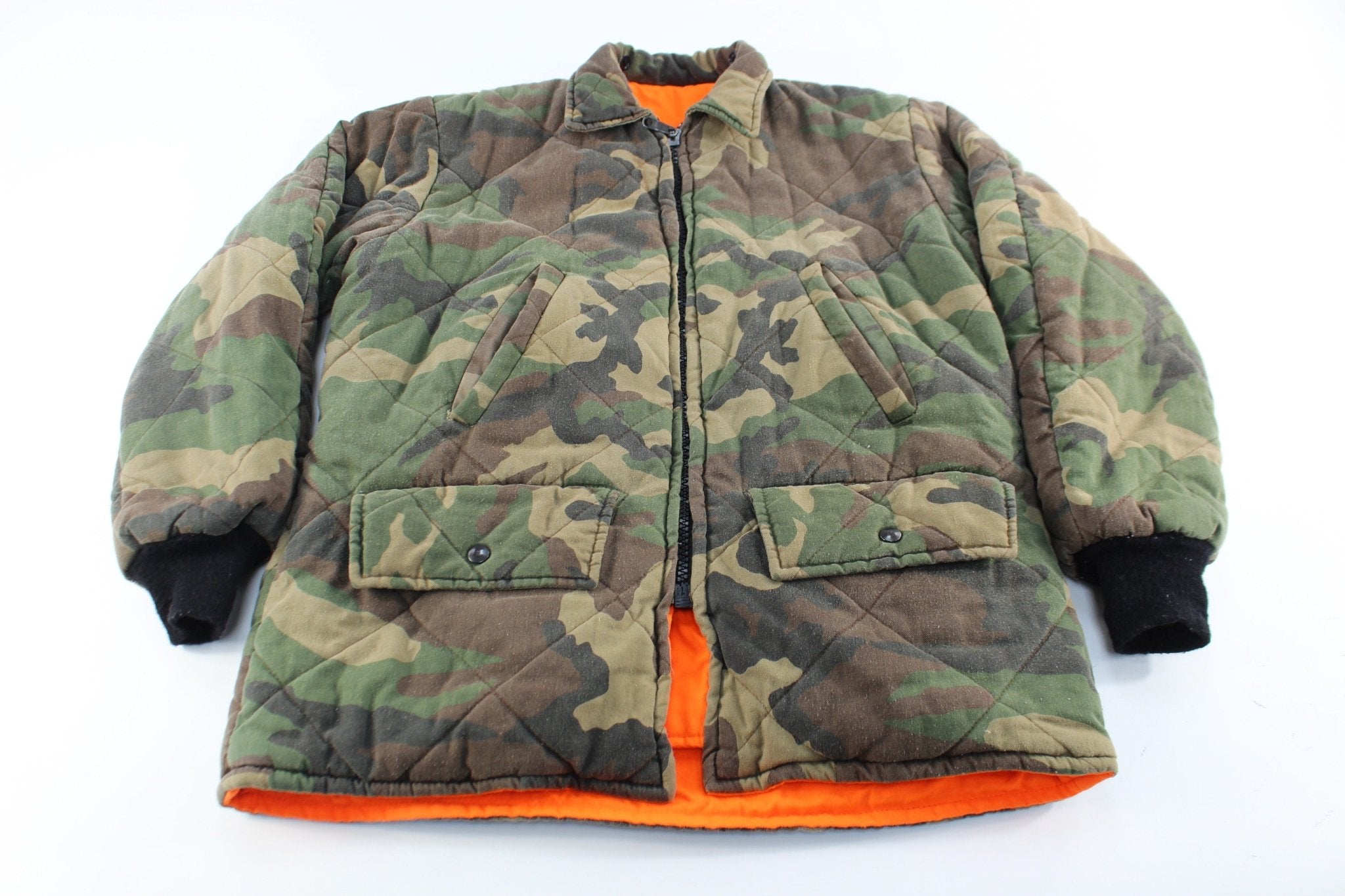 Vintage Johnson Garment Camo Reversible Zip Up Jacket - ThriftedThreads.com