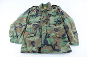 Vintage Military Cold Weather Camo Zip Up Jacket - ThriftedThreads.com
