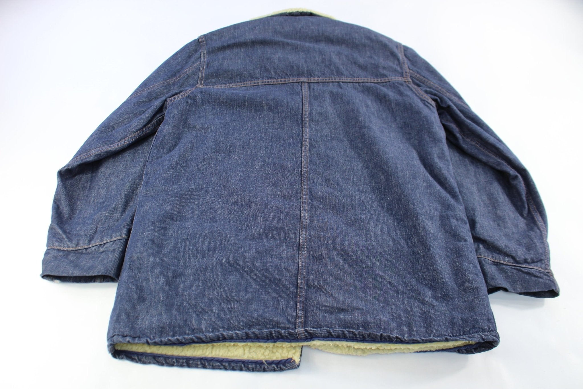 Vintage Sears Roebucks Sherpa Denim Jacket - ThriftedThreads.com