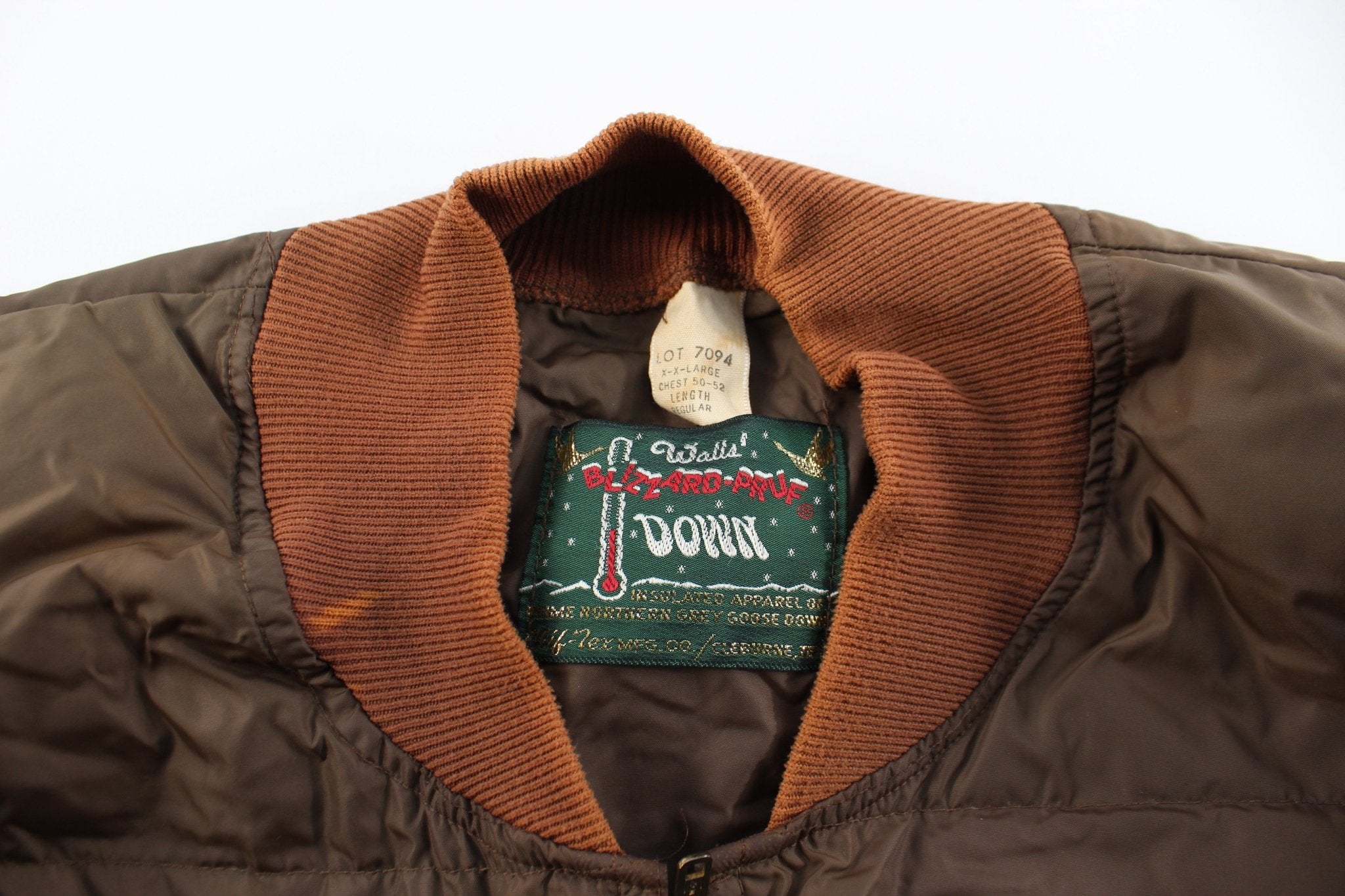 Walls Blizzard-Pruf Down Brown Zip Up Jacket - ThriftedThreads.com