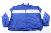 Wilson Embroidered Logo Blue, Silver, & White Zip Up Jacket - Jackets - Thrifted Threads