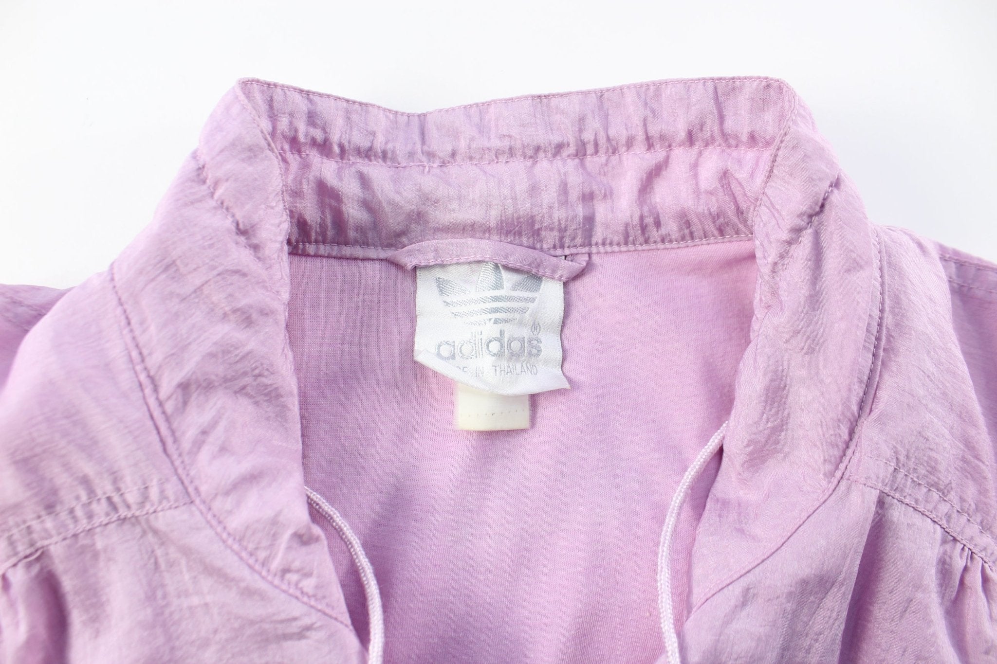 Women's 80's Adidas Embroidered Logo Purple Zip Up Jacket - ThriftedThreads.com