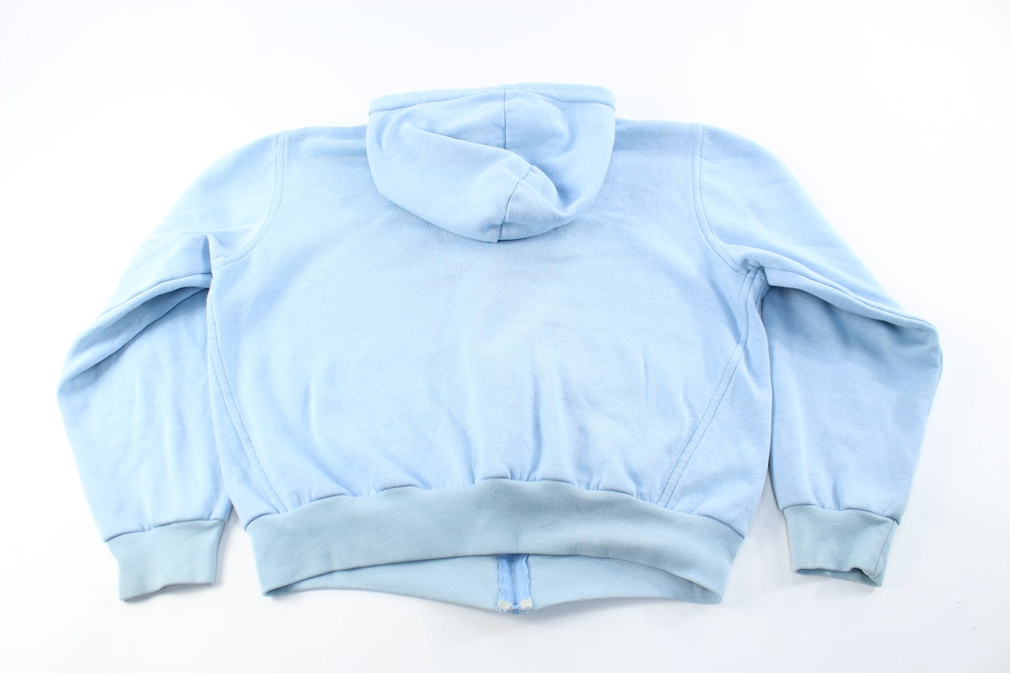 Women's 80's Nike Embroidered Logo Baby Blue Zip Up Jacket - ThriftedThreads.com