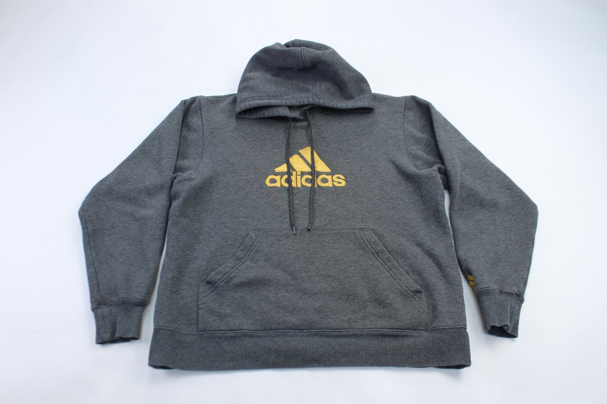 Women's Adidas Embroidered Logo Grey Hoodie Jacket - Jacket - Thrifted Threads