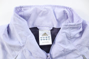 Women's Adidas Embroidered Logo Purple Lightweight Zip Up Jacket - ThriftedThreads.com