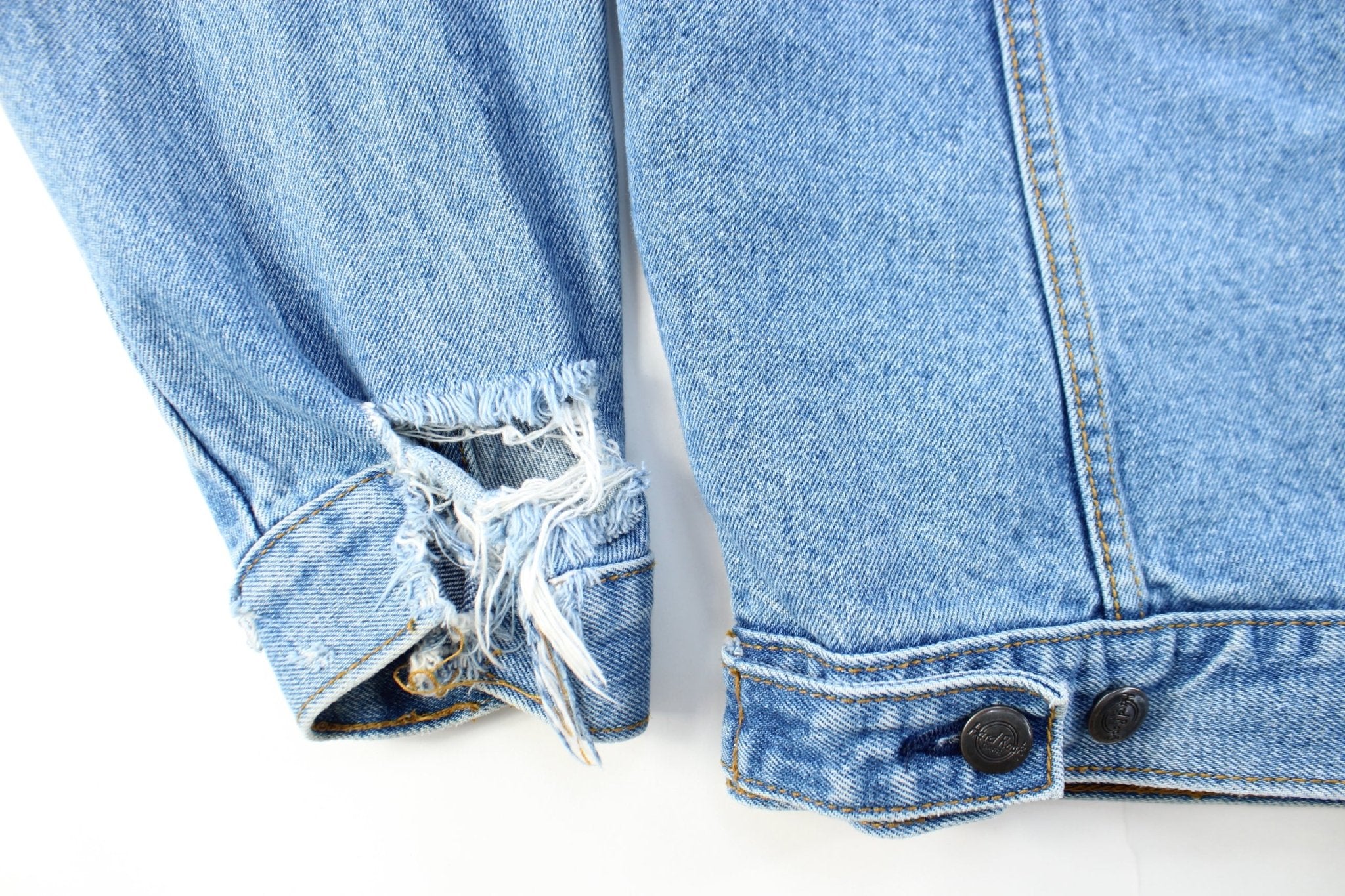 Women's Hard Rock Cafe Boston Denim Jacket - ThriftedThreads.com