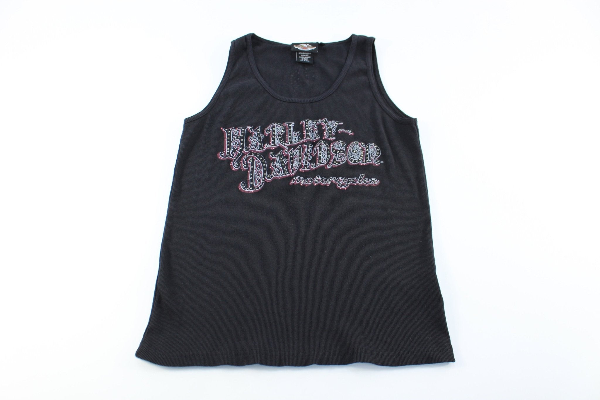 Women's Harley Davidson Motorcycles Bedazzled Tank Top - ThriftedThreads.com