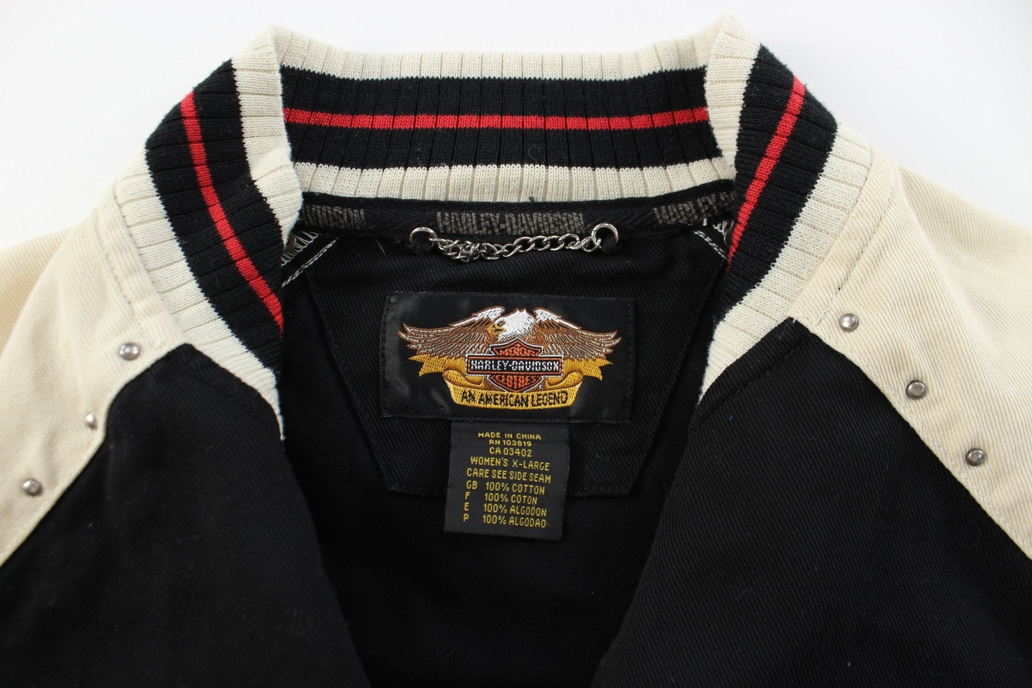 Women's Harley Davidson Motorcycles Embroidered Zip Up Jacket - ThriftedThreads.com