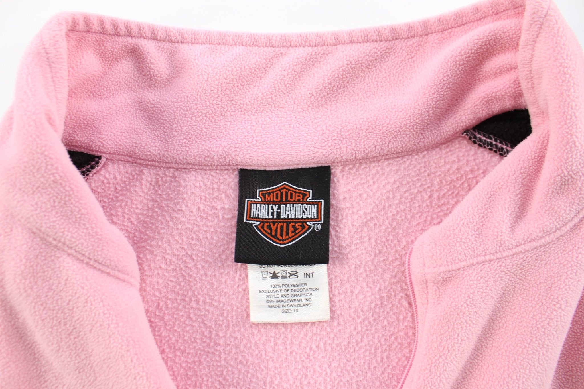 Women's Harley Davidson Motorcycles Pink & Black Jacket - ThriftedThreads.com