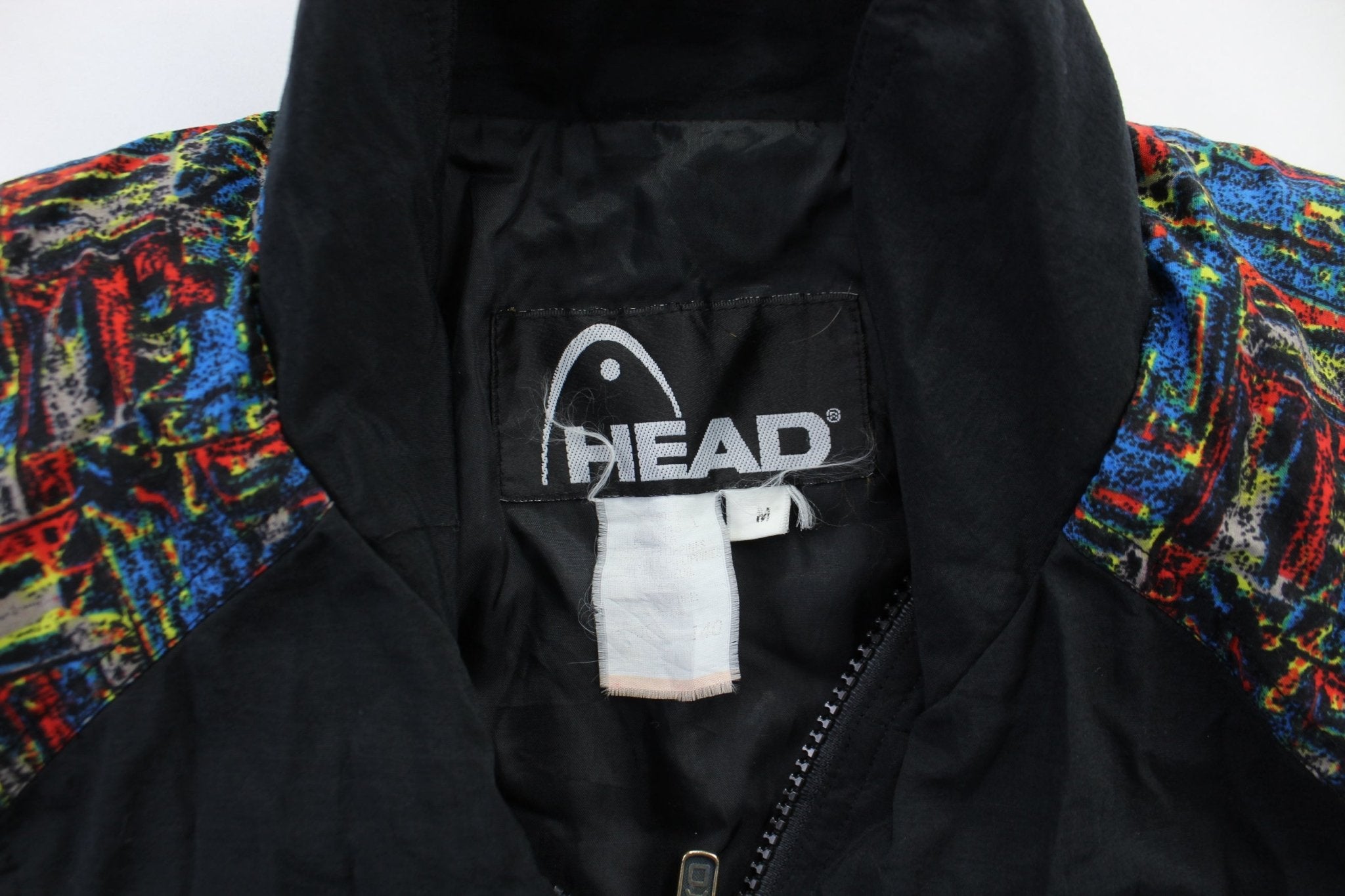 Women's Head Abstract Zip Up Jacket - ThriftedThreads.com