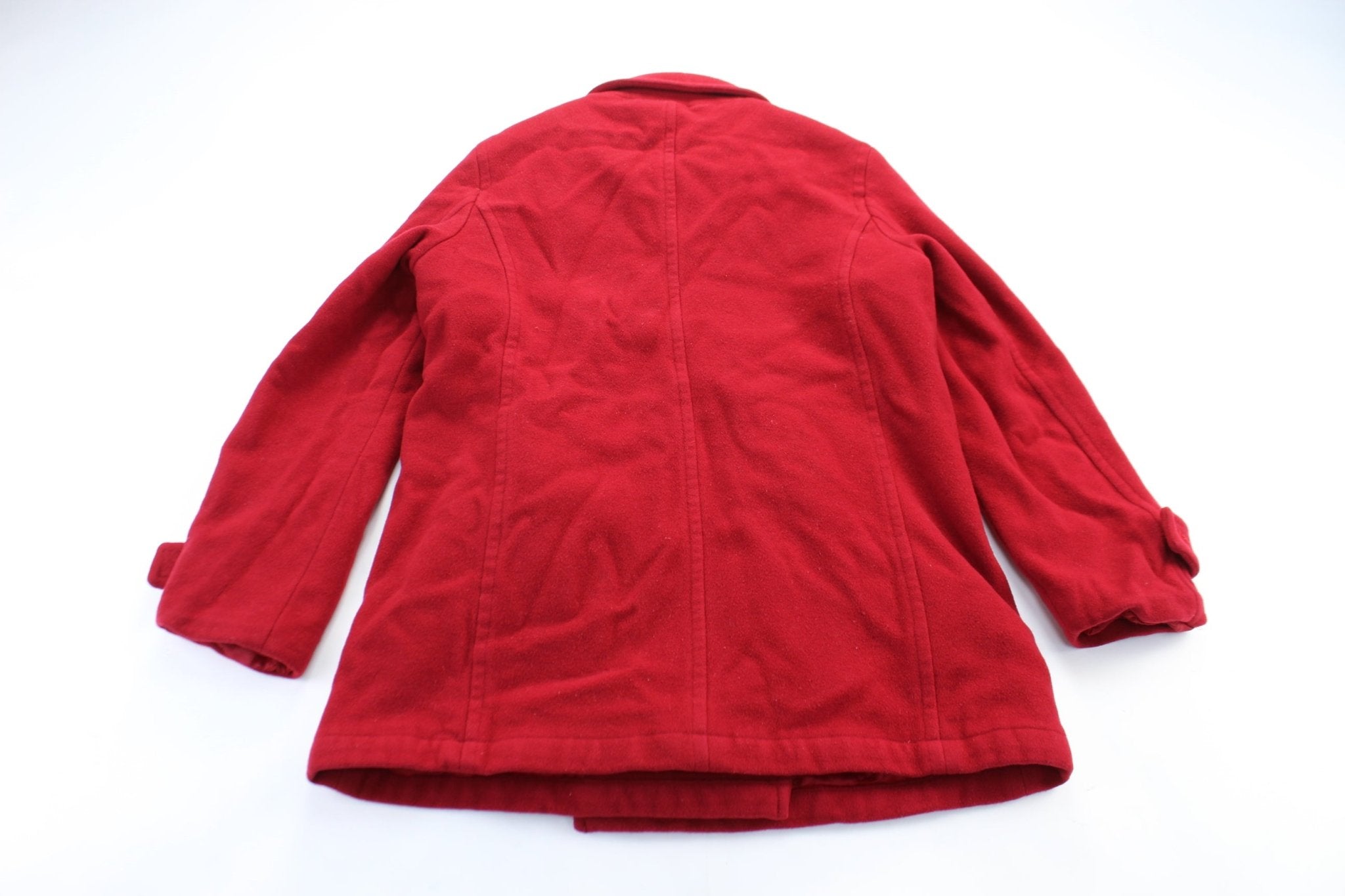 Women's L.L. Bean Red Wool Coat - ThriftedThreads.com