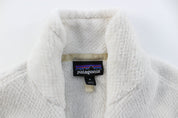 Women's Patagonia Logo Patch White Zip Up Jacket - ThriftedThreads.com
