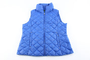 Women's Ralph Lauren Blue Puffer Zip Up Vest - ThriftedThreads.com