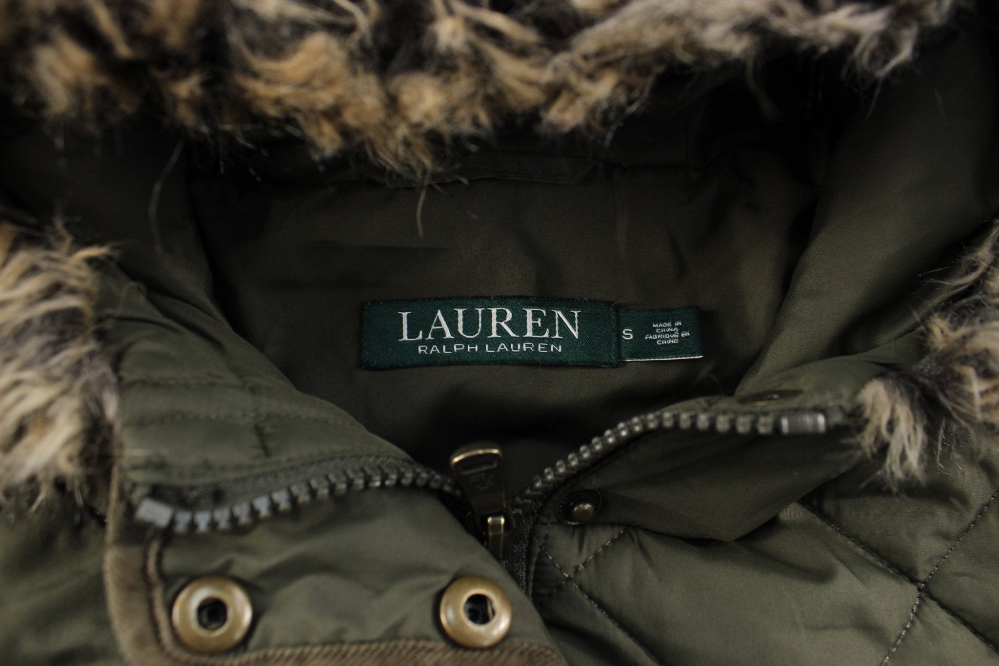 Women's Ralph Lauren Olive Green Quilted Jacket - ThriftedThreads.com