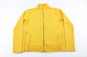 Women's Ralph Lauren Yellow Zip Up Sweater - ThriftedThreads.com