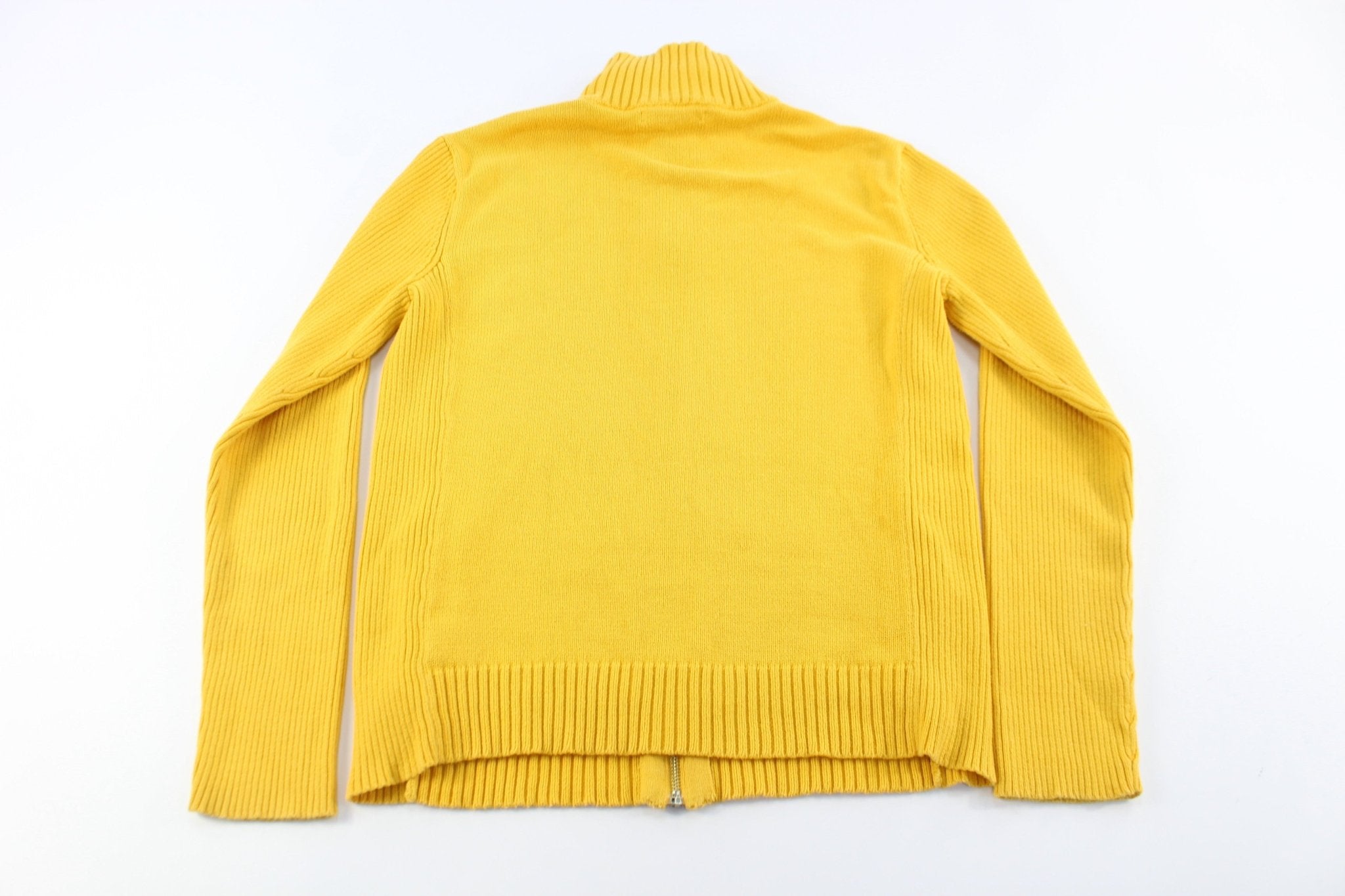 Women's Ralph Lauren Yellow Zip Up Sweater - ThriftedThreads.com