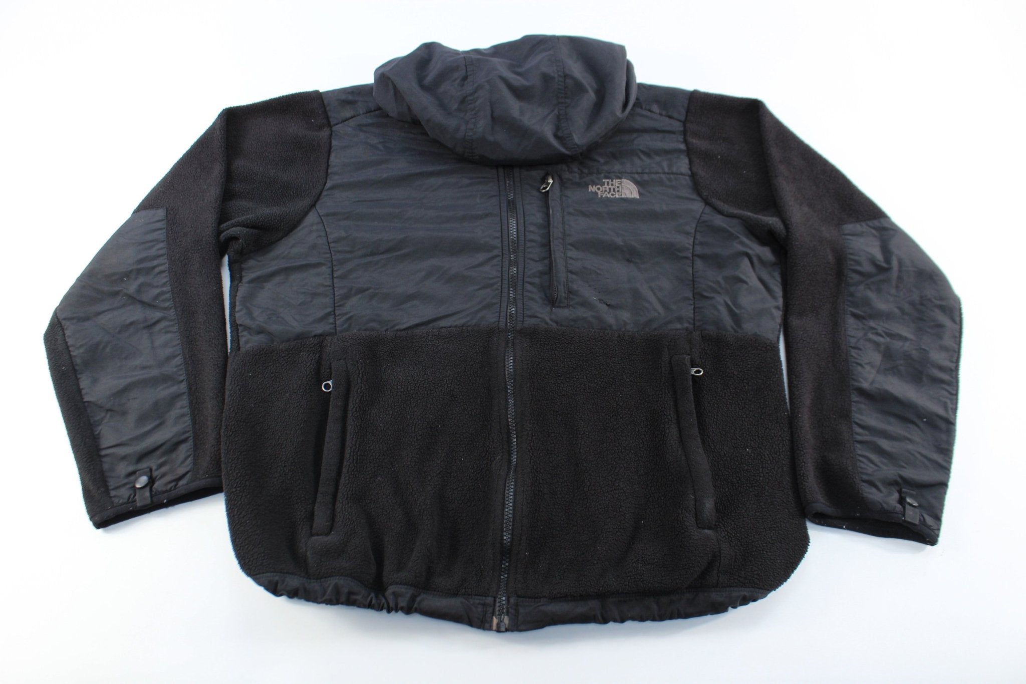 Women's The North Face Embroidered Logo Black Zip Up Jacket - ThriftedThreads.com