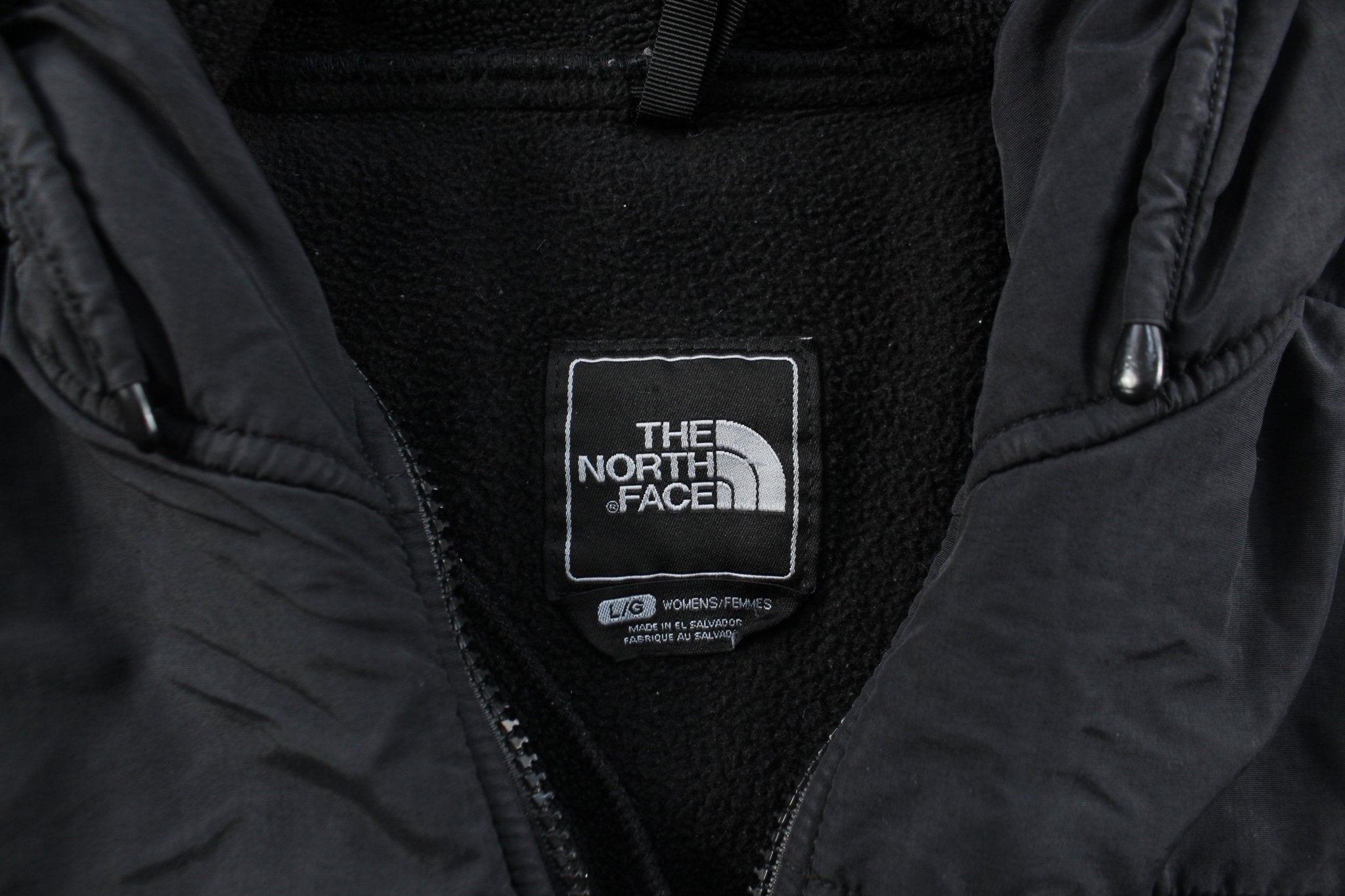 Women's The North Face Embroidered Logo Black Zip Up Jacket - ThriftedThreads.com