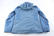 Women's The North Face Embroidered Logo Light Blue Zip Up Jacket - ThriftedThreads.com