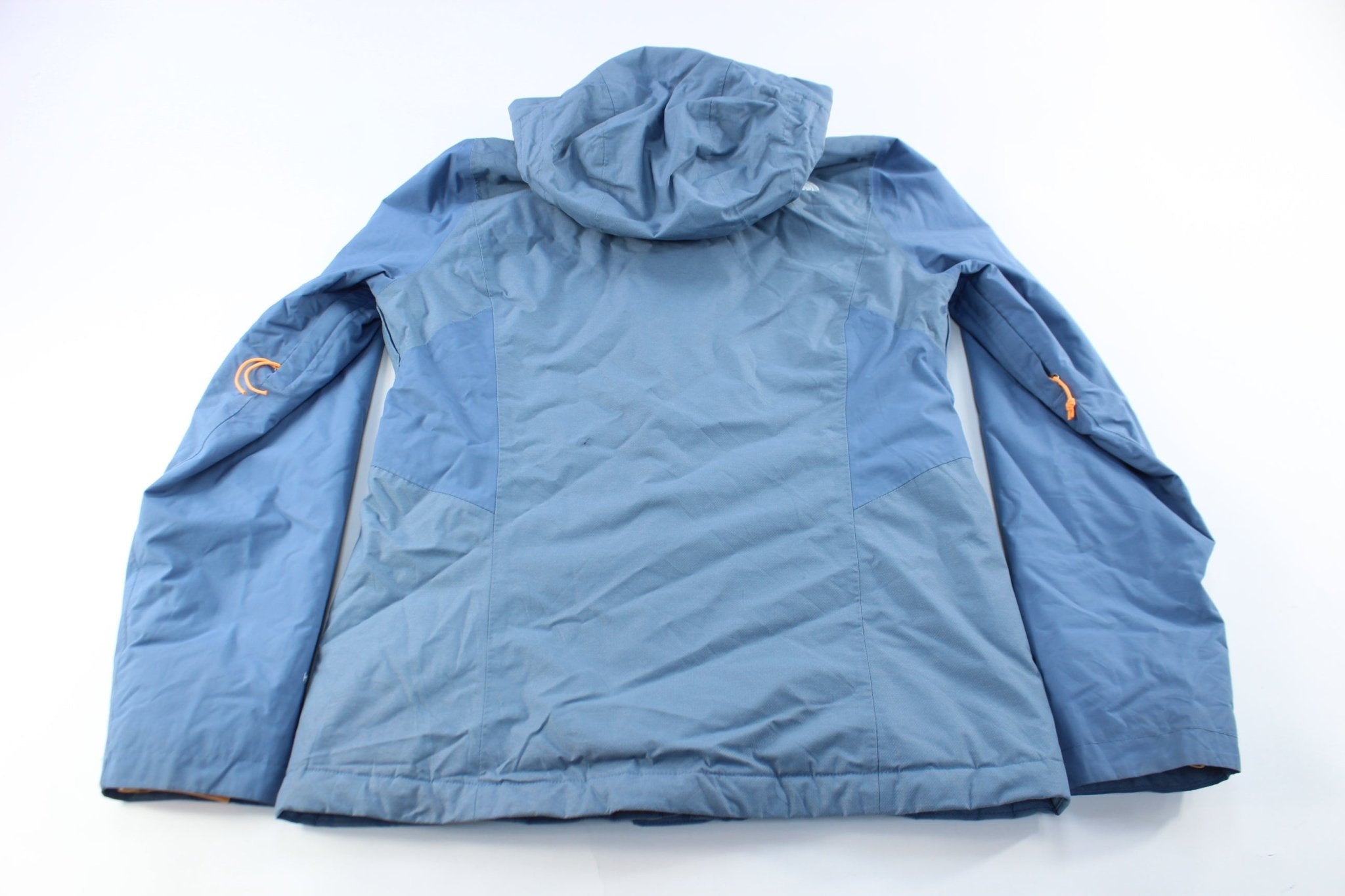 Women's The North Face Embroidered Logo Light Blue Zip Up Jacket - ThriftedThreads.com