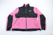 Women's The North Face Embroidered Logo Pink & Black Jacket - ThriftedThreads.com