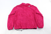 Women's The North Face Embroidered Logo Pink Fleece Zip Up Jacket - ThriftedThreads.com