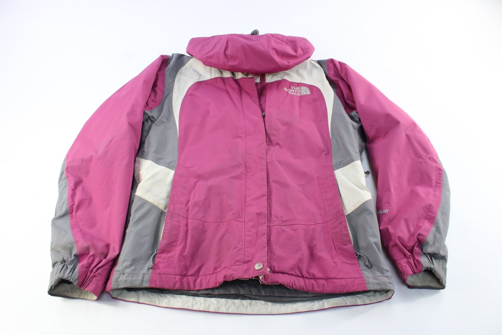 Women's The North Face Embroidered Logo Pink Jacket - ThriftedThreads.com