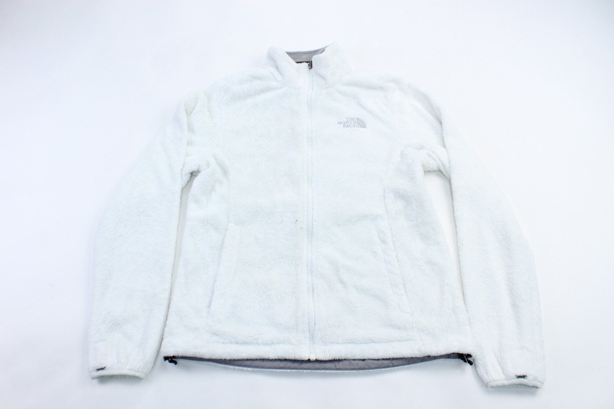 Women's The North Face Embroidered Logo White Jacket - ThriftedThreads.com