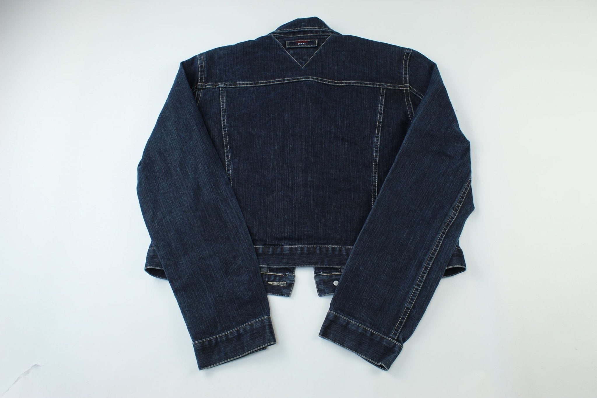Women's Tommy Hilfiger Dark Wash Denim Jacket - ThriftedThreads.com