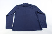 Women's Tommy Hilfiger Embroidered Logo Navy Blue Turtleneck T-Shirt - ThriftedThreads.com