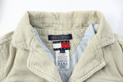 Women's Tommy Jeans Beige Corduroy Coat - ThriftedThreads.com
