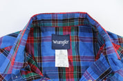 Wrangler Plaid Button Down T-Shirt - ThriftedThreads.com
