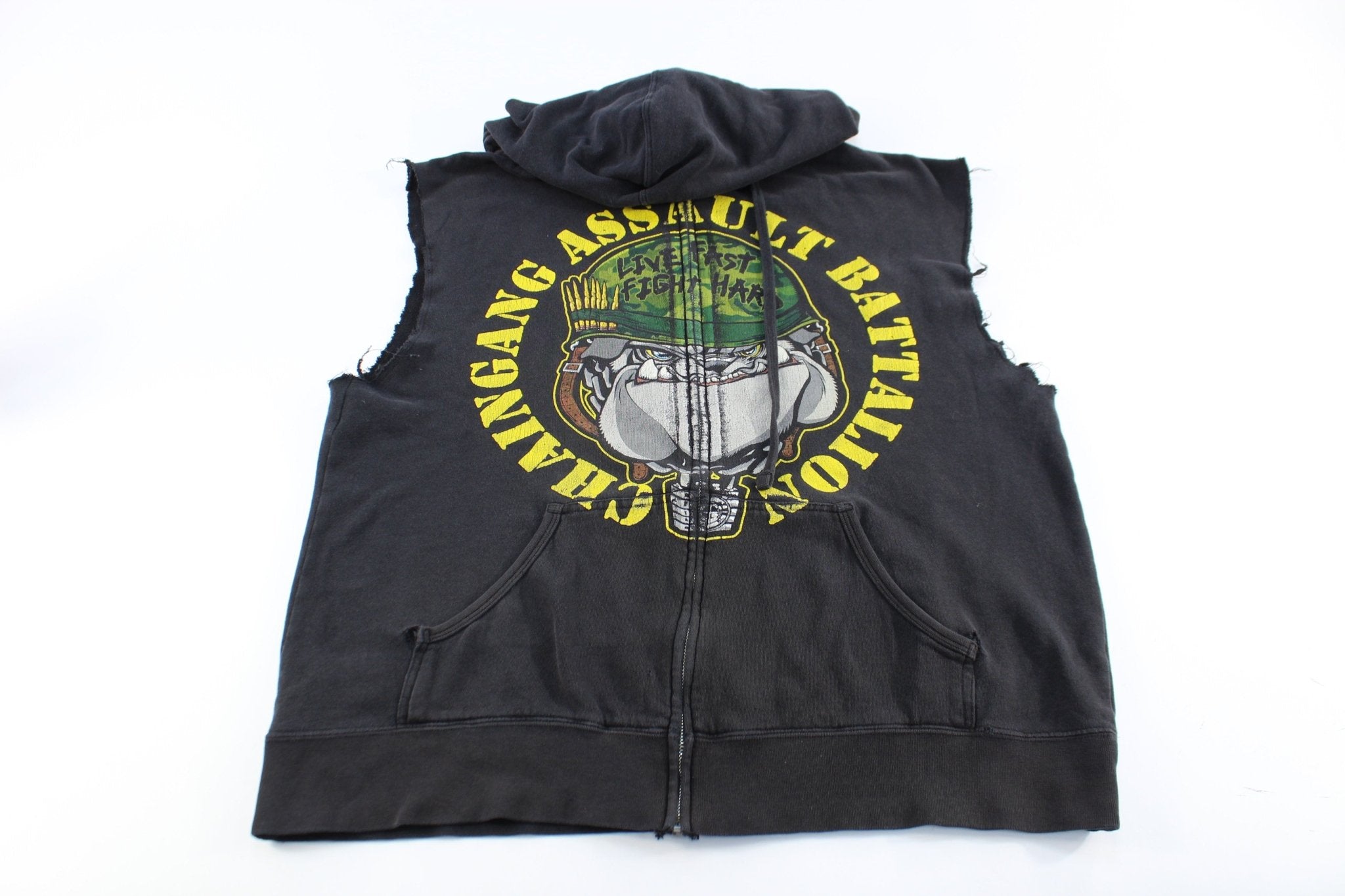 WWE John Cena Regret Nothing Fear Less Zip Up Hoodie Vest - ThriftedThreads.com