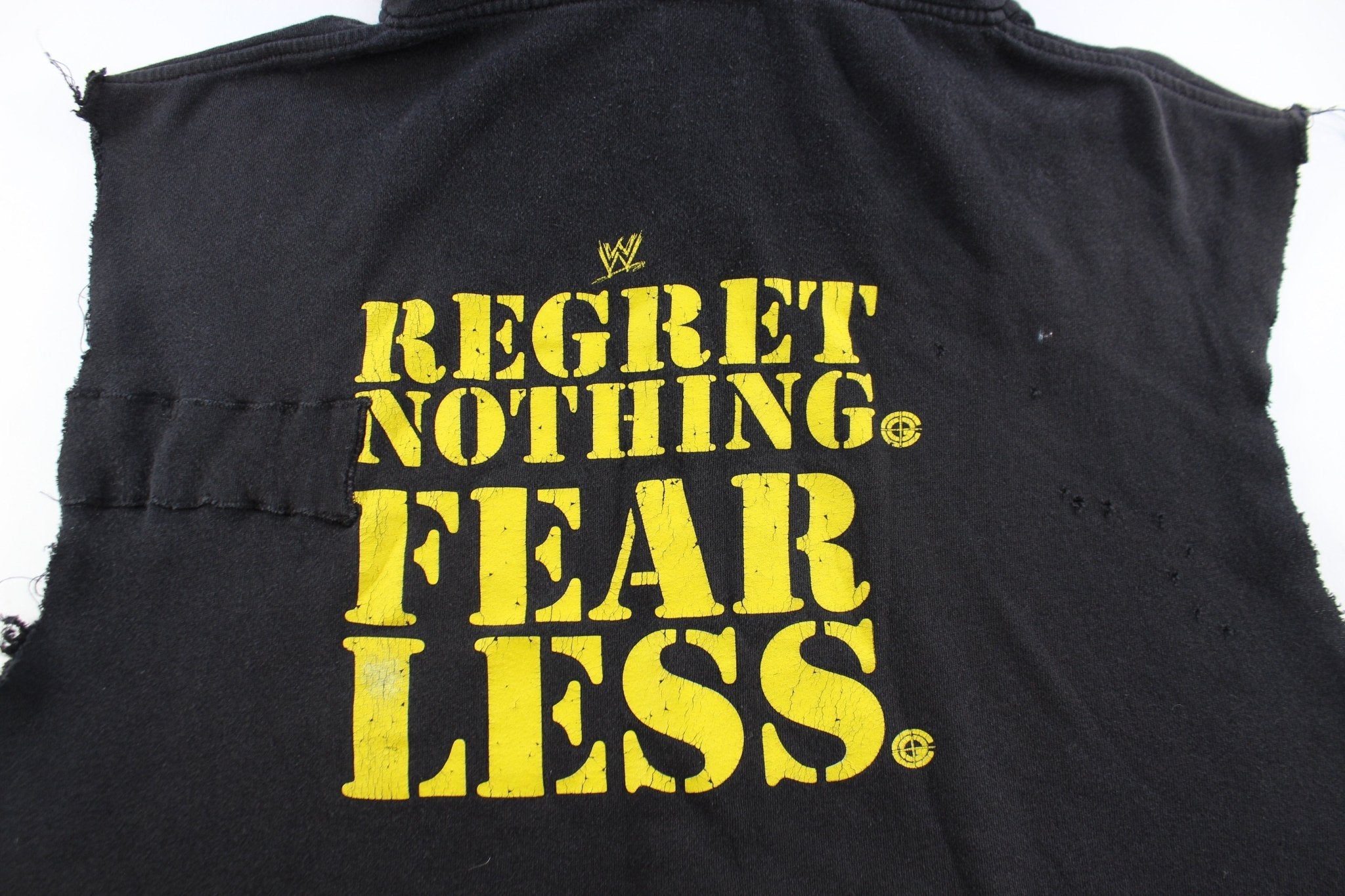 WWE John Cena Regret Nothing Fear Less Zip Up Hoodie Vest - ThriftedThreads.com