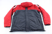 Y2K Nike Embroidered Logo Red, Black, & White Zip Up Jacket - ThriftedThreads.com