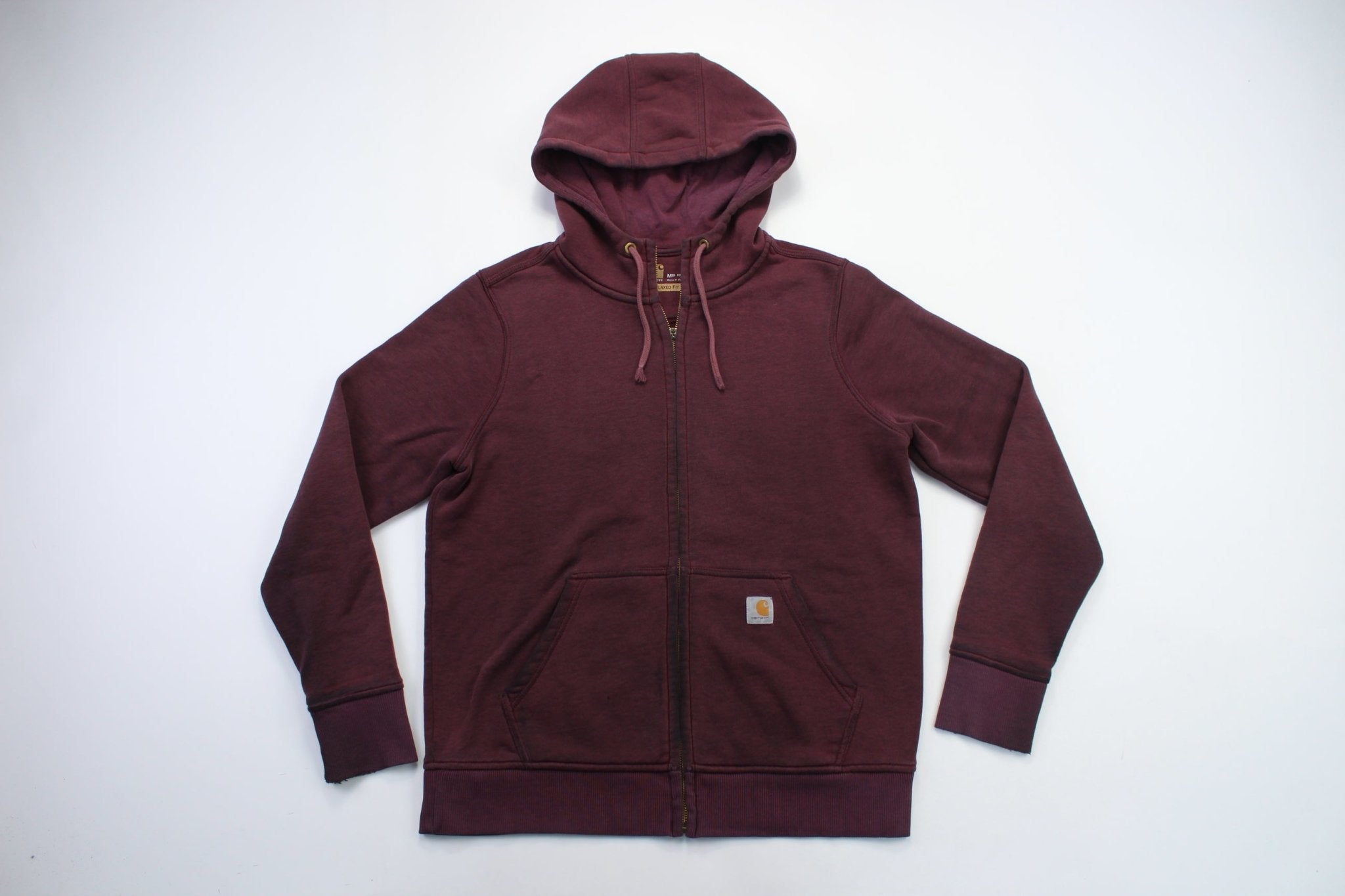 Youth Carhartt Washed Maroon Zip Up Hoodie Medium / 4F90