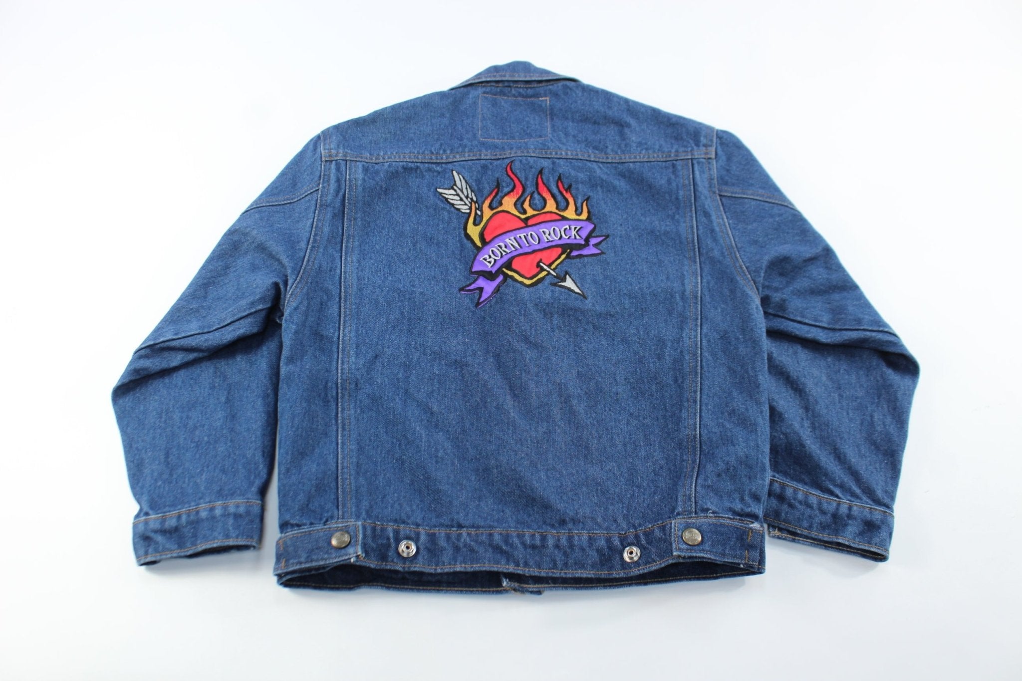 Youth Hard Rock Hotel Embroidered Las Vegas Denim Jacket - ThriftedThreads.com