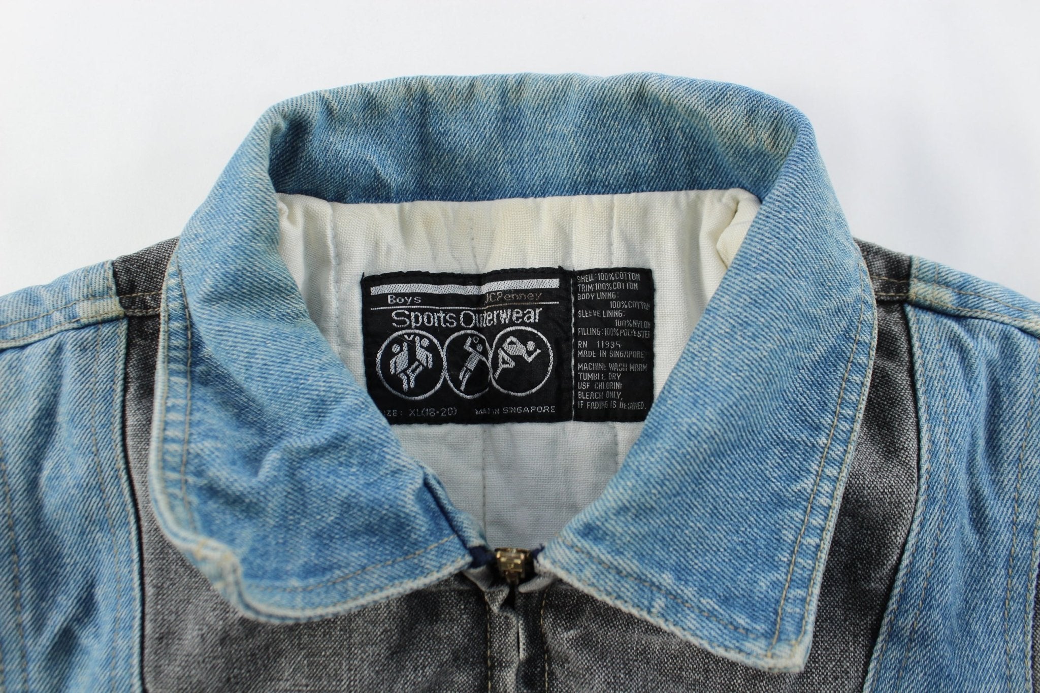 Youth JcPenney Sports Outwear Denim Jacket - ThriftedThreads.com