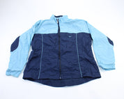 Youth Nike Embroidered Logo Light Blue & Navy Blue Jacket - ThriftedThreads.com