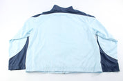 Youth Nike Embroidered Logo Navy Blue & Light Blue Zip Up Jacket - ThriftedThreads.com