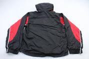 Youth Nike Embroidered NBA Logo Black & Red Jacket - ThriftedThreads.com