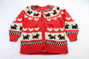 Youth One of a Kind by Shirley Duffy Knitted Cardigan Sweater - ThriftedThreads.com